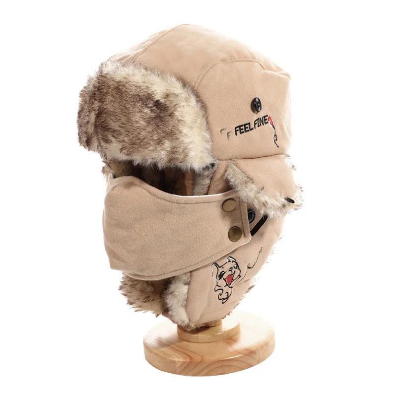 Термальная кепка Lei Feng на флисовой подкладке мужская и женская зимняя для