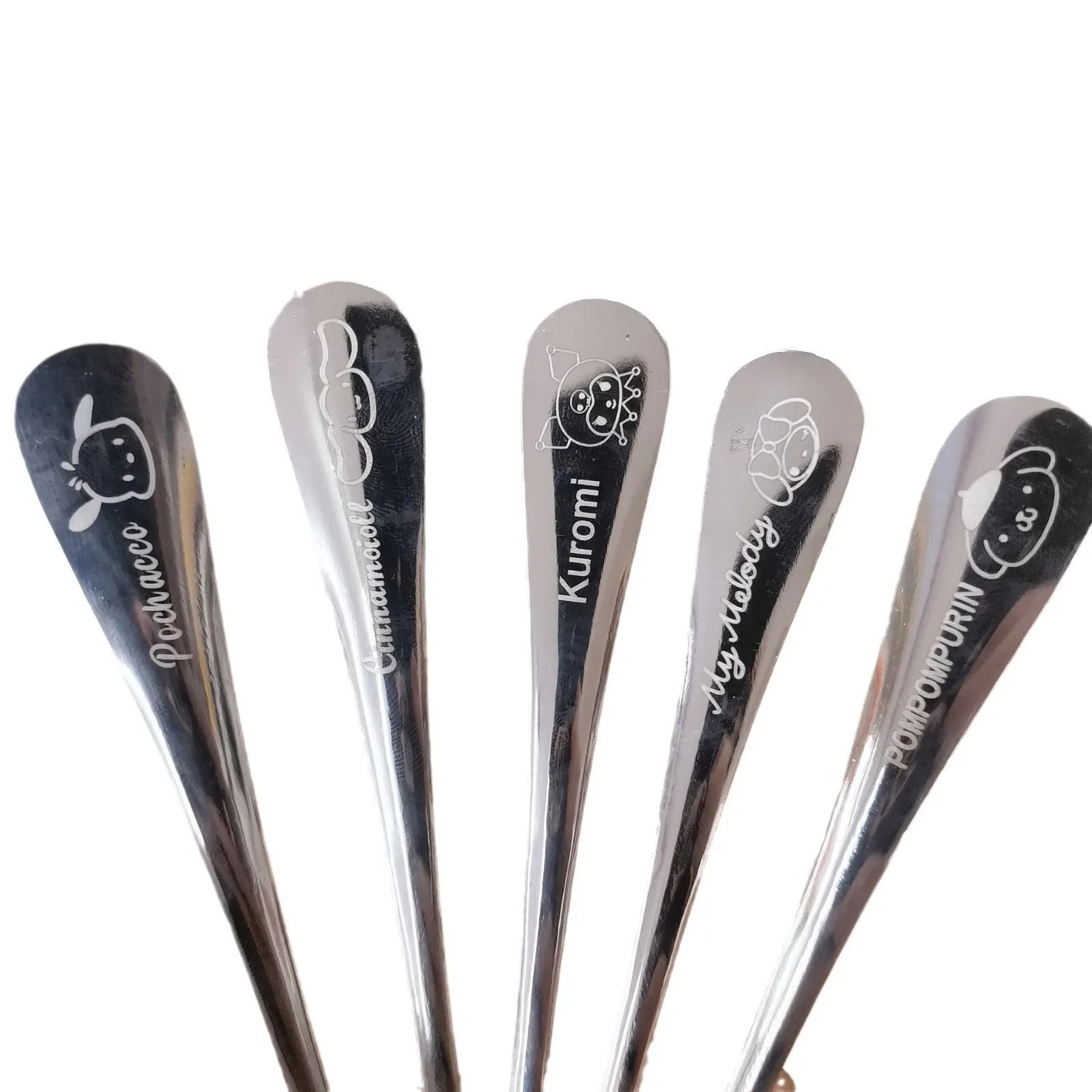 Sanrio kuromi Children's Knife Fork and Spoon Set - Cartoony Portable Utensils for School Cafeteria or Restaurant Use