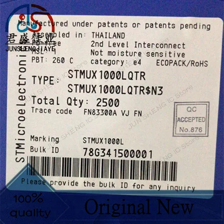 

JUN SHENG IC Store/10 pieces/lot 100% new original Reservoir IC STMUX1000LQTR IC MUX/DEMUX 16X8 56QFN