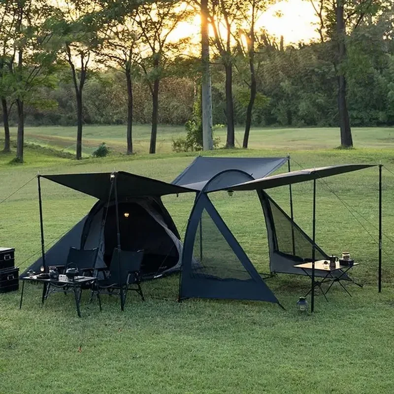 Большая туннельная палатка для отдыха на открытом воздухе кемпинга 2-4 человек 1