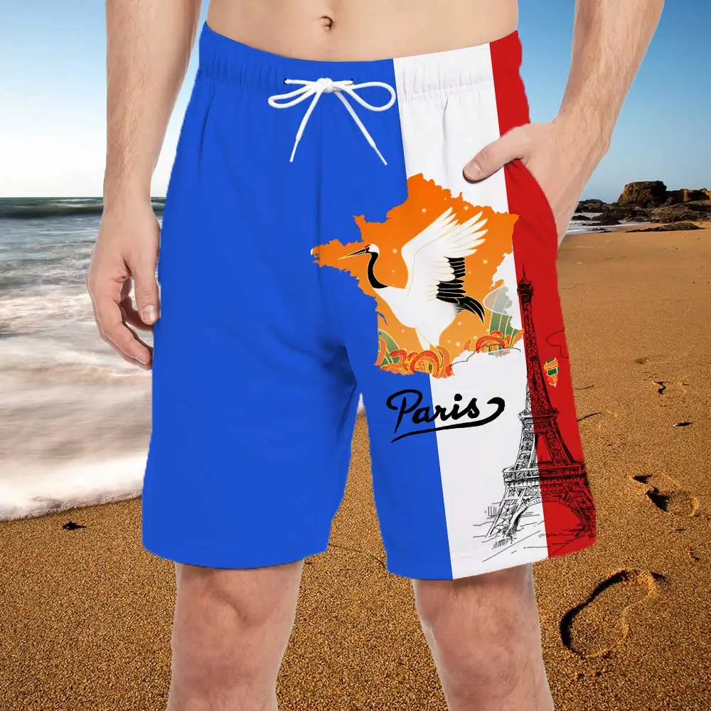 2022 Summer Fashion Men Pants Shorts Classic Flag Printed Men's Beach Shorts Male Daily Casual Street Sports Fitness Shorts