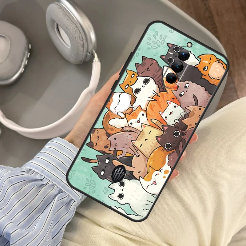Чехол с милым котенком и котами из мультфильма для Red Magic 9 10 Pro Plus 8 7 6 5G 5S 6R RedMagic 10S 8S
