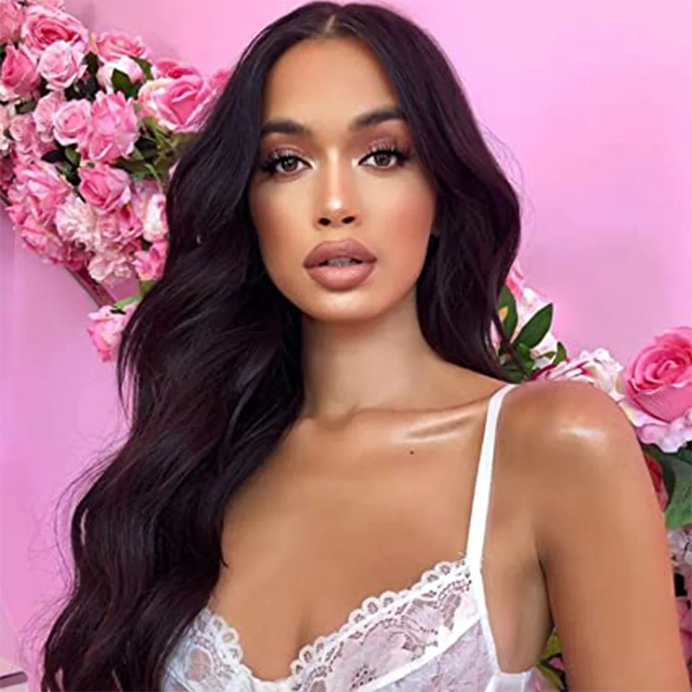 

Парик из синтетических волос на сетке, без клея, для женских длинных париков Drag Queen, термостойкие волосы, натуральные черные волосы для наращ...