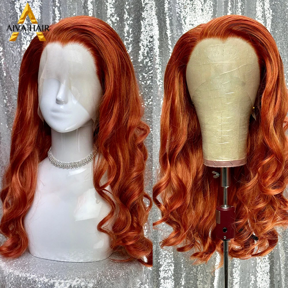 

180 плотность имбирного цвета синтетический 13x 4 кружевной передний парик термостойкие волосы для косплея Drag Queen короткие парики для черных женщин Aiva