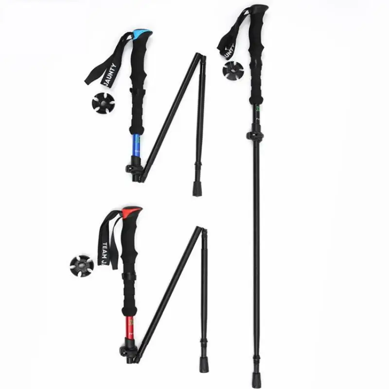 

125cm Nordic Walking Sticks Camping Hiking Ultralight Adjustable Telescopic Alpenstock Trekking Poles Climbing