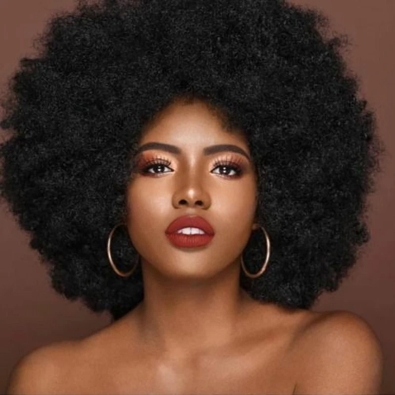 

Afro Kinky Curly Headband Wigs 180% Density Human Hair Wig Glueless Free Headband For Black Women Afro Curl Remy Hair