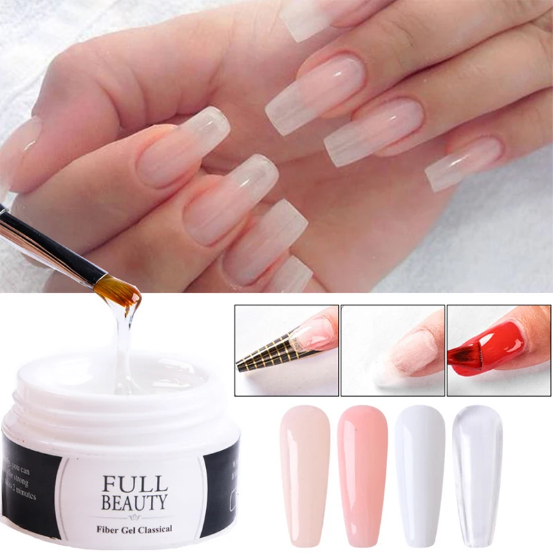 

1Box Nail Extension Gel Pink White Clear Builder UV Gel For Nails Finger Extensions Form Tips French Pink Nail Art Tool Manicure