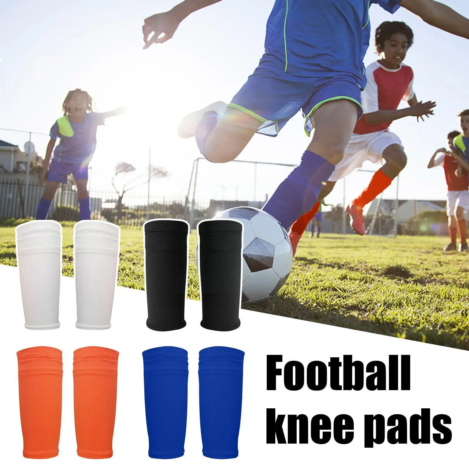 

1pair Soccer Shin Guard Pad Sleeve Knee Leg Shinguard For Adult Teens Children Training Support Football Compression Calf S Y3o8