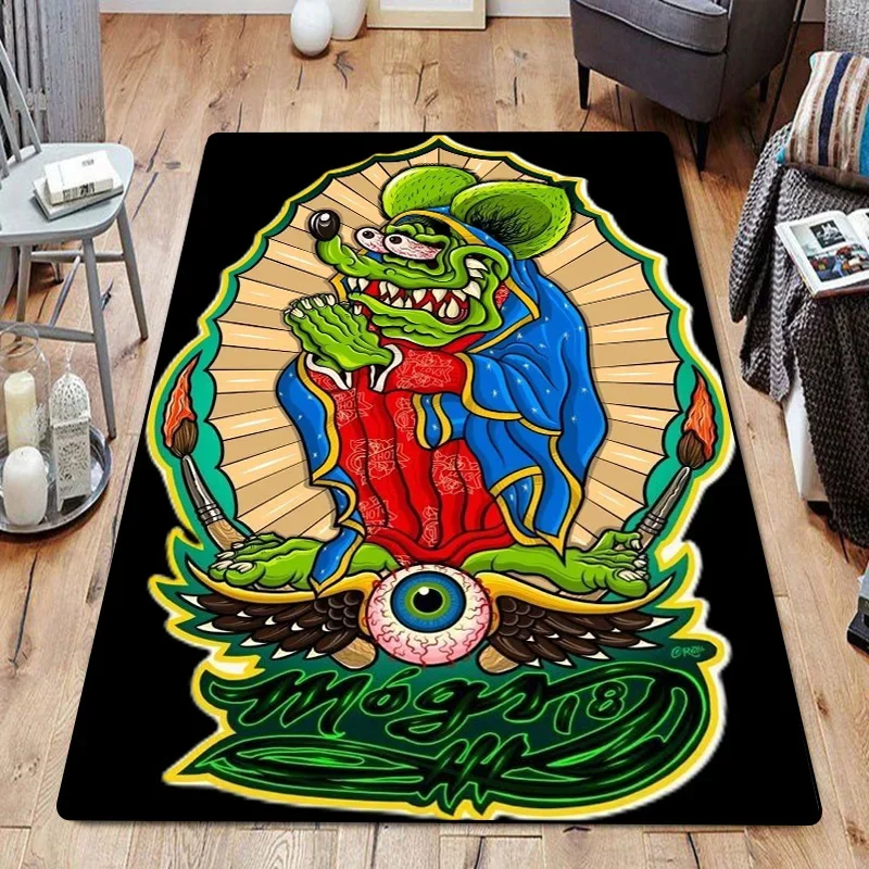 Забавные коврики для комнаты, ковры для ног, R-Rat Fink, входной коврик, кавайный ковер, напольные коврики, коврик для ванной, кухонный ковер для прихожей, домашний декор (art.: 3920cd498f699) - 3920cd498f699