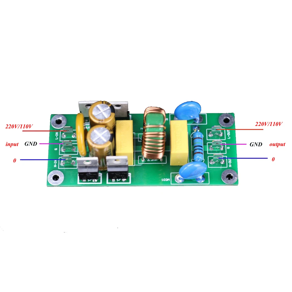 

10A Two-stage EMI power filter Source filter For Speakers AC220V A2-016