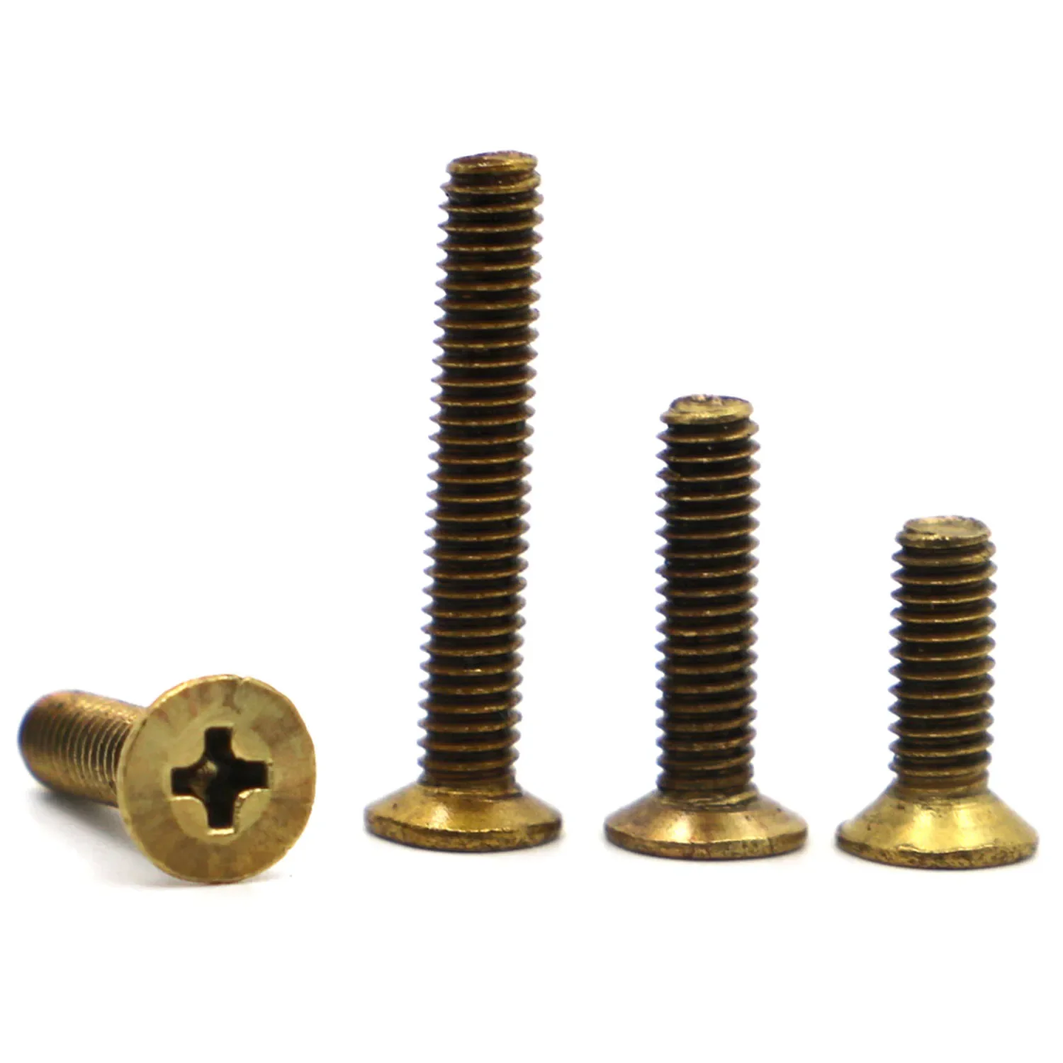 

5-50 шт. M2 M2.5 M3 M4 M5 M6 GB819 DIN965 Медь Твердая латунь Крестообразный винт с потайной головкой Phillips Длина болта 4-50 мм