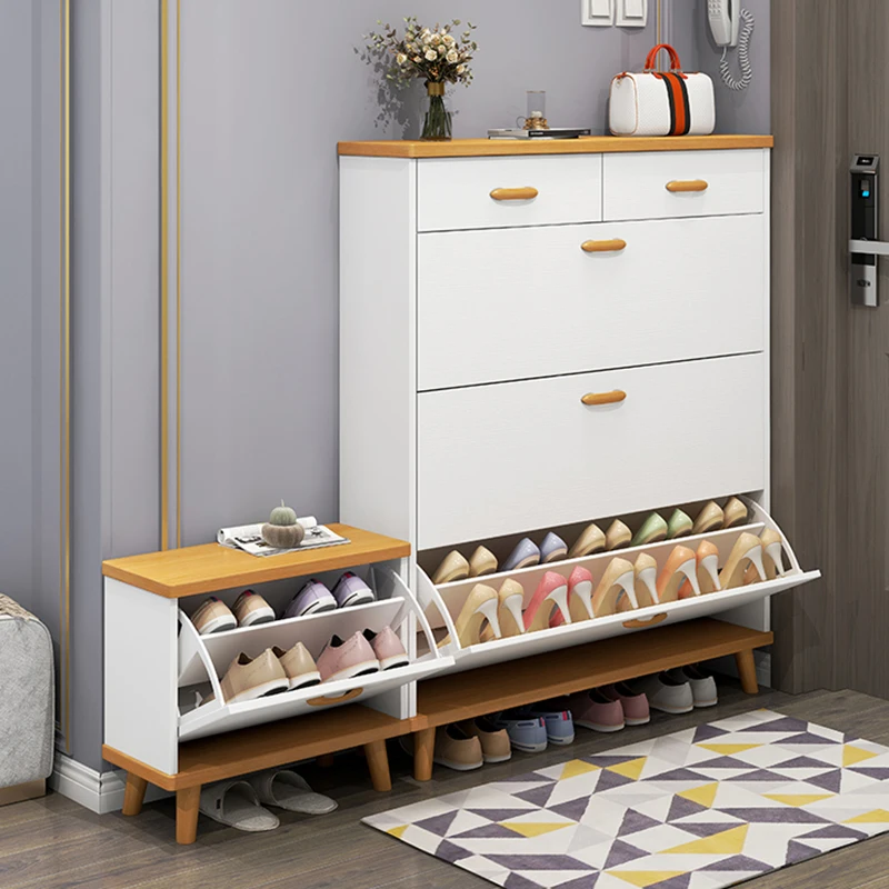 

Bedroom Living Room Cabinets Shoe Rack Storage White Modern Entrance Hall Save Space Shoe Cupboards Sapateira Multiuso Furniture