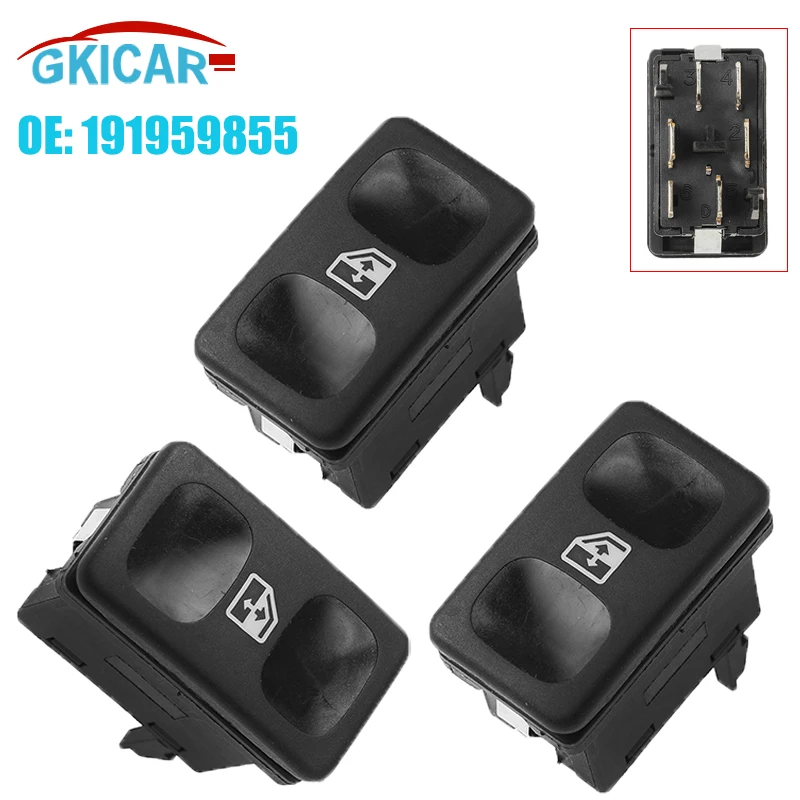 

191959855 Кнопка консоли переключателя управления электрическим пассажирским окном 19195985501 C 6K 0959855 A для VW Jetta Polo Golf GOLF MK2 GTI