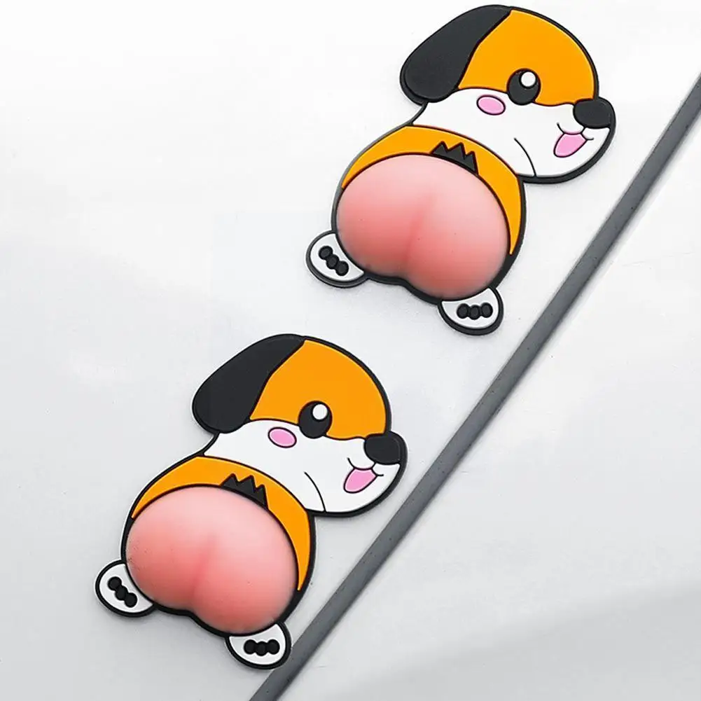 

Милые наклейки на заднюю панель, противоскользящая защитная лента для двери автомобиля, украшение для телефона, собаки, задний бампер, прот...