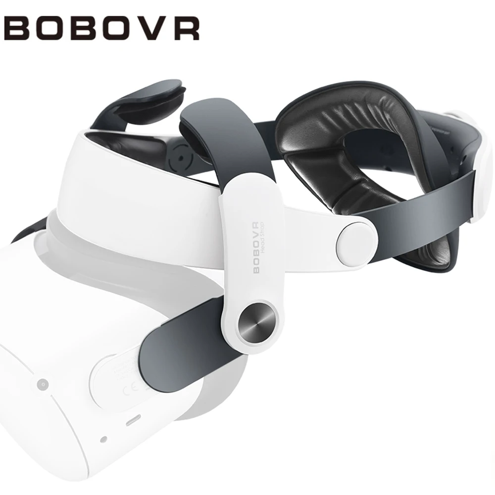 BOBOVR M2 Plus Halo Strap for Meta Oculus Quest 2 Accessories with BOBOVR C2 Storage Bag for Quest 2 Elite battery Strap