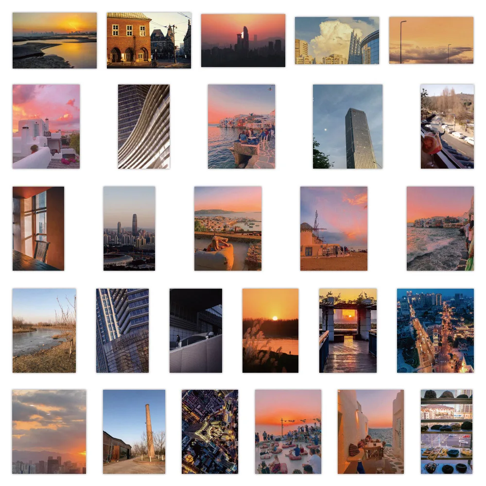 10/30/50 шт. INS стиль винтажный городской пейзаж наклейки эстетические DIY ноутбук