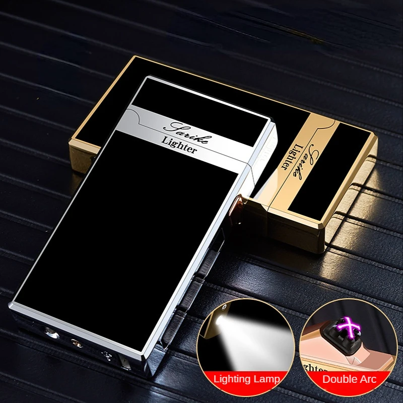 

USB Rechargeable Electric Lighter Plasma Arc Lighters Stylish Windproof Smoking Accessories Different Cigar Tools Gifts For Men