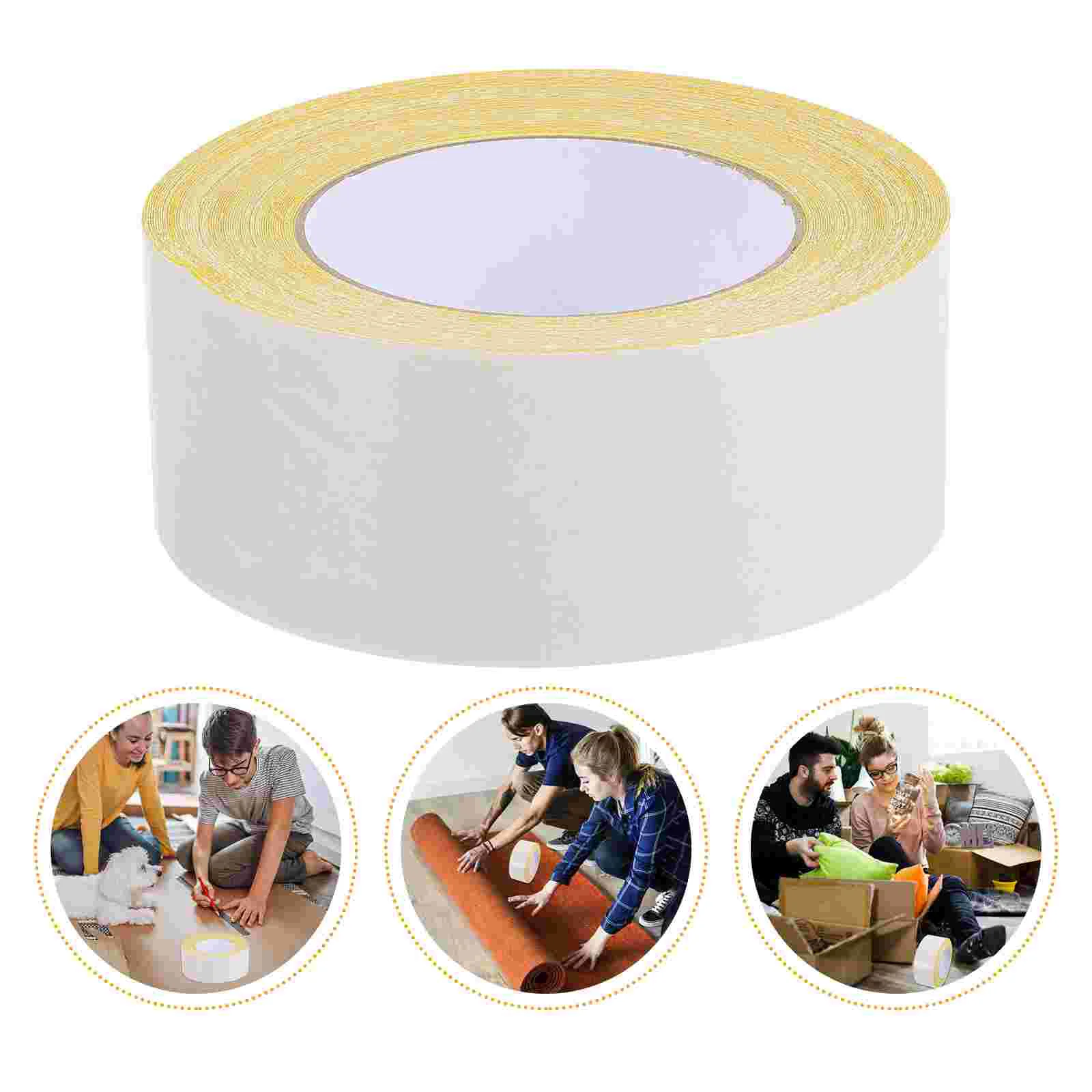 

Tape Double Sided Carpet Area Film Rugs Floor Seal Weather Duct Safety Greenhouse Hardwood Over Repair Cloth Tapes Silver tape