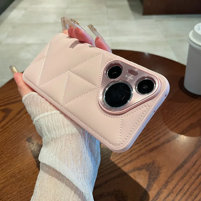 Для Huawei Pura 70 Pro Plus Ultra чехол ELVEV Красивый кожаный корпус с защитой объектива камеры