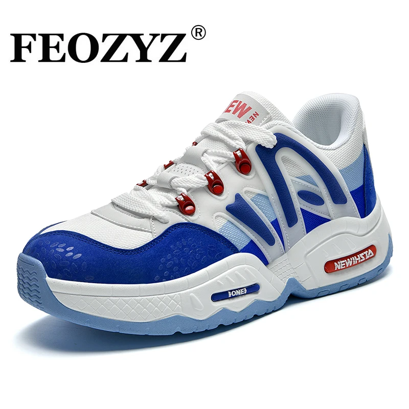 

FEOZYZ Mens Retro Running Sneakers Fashion Man Sport Shoes Trendy Bread Shoes Colorful Upper