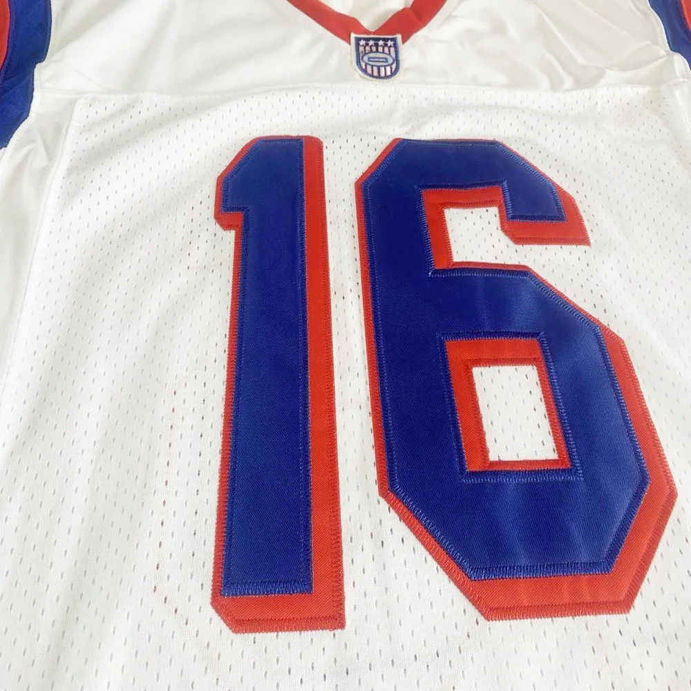 Bg American Football Jersey Replacements Sentinels 16 Falco Outdoor Sports Mesh Ventilation Sewing Embroidery White Red New 2023