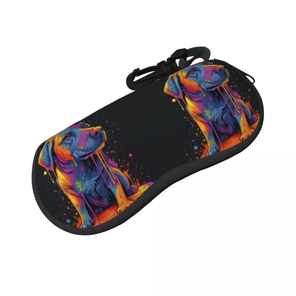 

Dog Horizontal Glasses Case Psychadelic Grafitti Pocket Zipper Sunglasses Pouch Fashion Male Female Eyewear Box