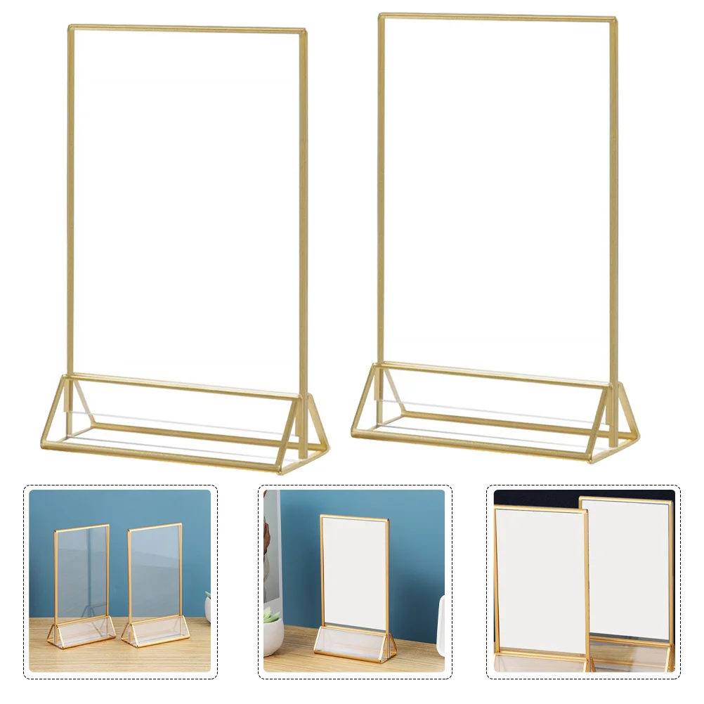 

2 Pcs Transparent Display Board Chair Reserved Signs Table Decorations Number Plate Wedding Supplies Acrylic