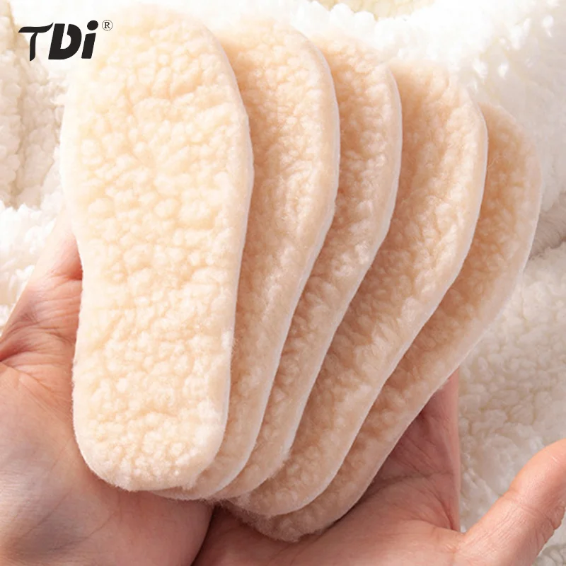 1Pair Children Wool Insoles Length 15-22cm Kids Boy Girl Winter Heated Insoles Snow Boots Warm Artificial Wool Thermal Shoes Pad