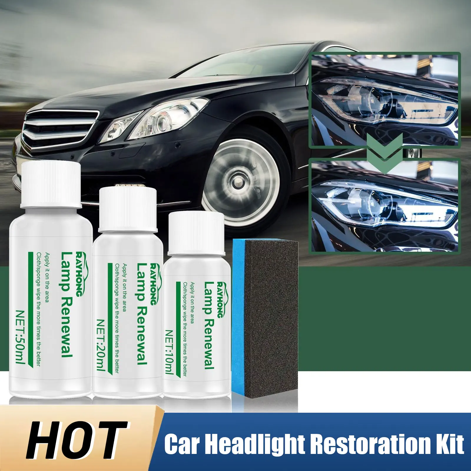 Набор для восстановления автомобильных фар
