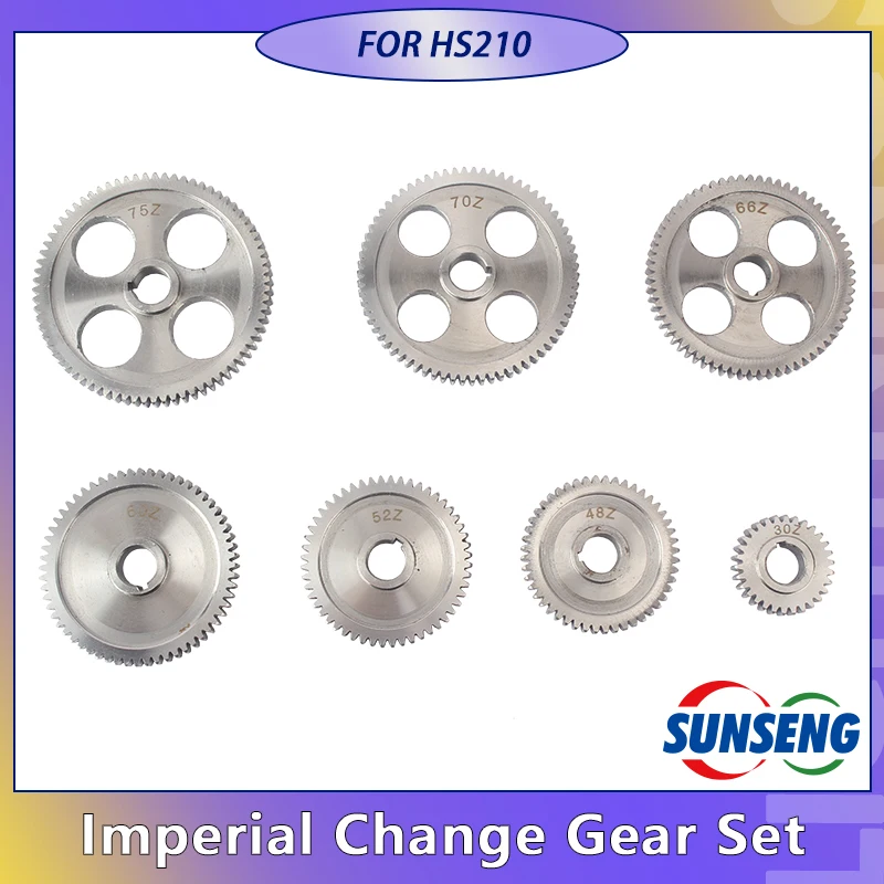 

7pcs Imperial Change Gear Set For WM210V Lathe Machine Inch Thread Gear Set