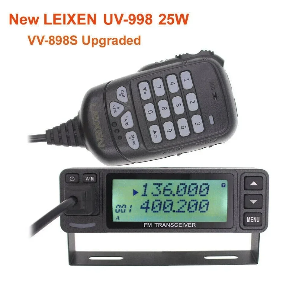 Фото Радиостанция LEIXEN UV-998 25W, двухдиапазонная 144/430 МГц, автомобильная, для любительской связи, улучшенная версия VV-898S, двухсторонняя связь. №2