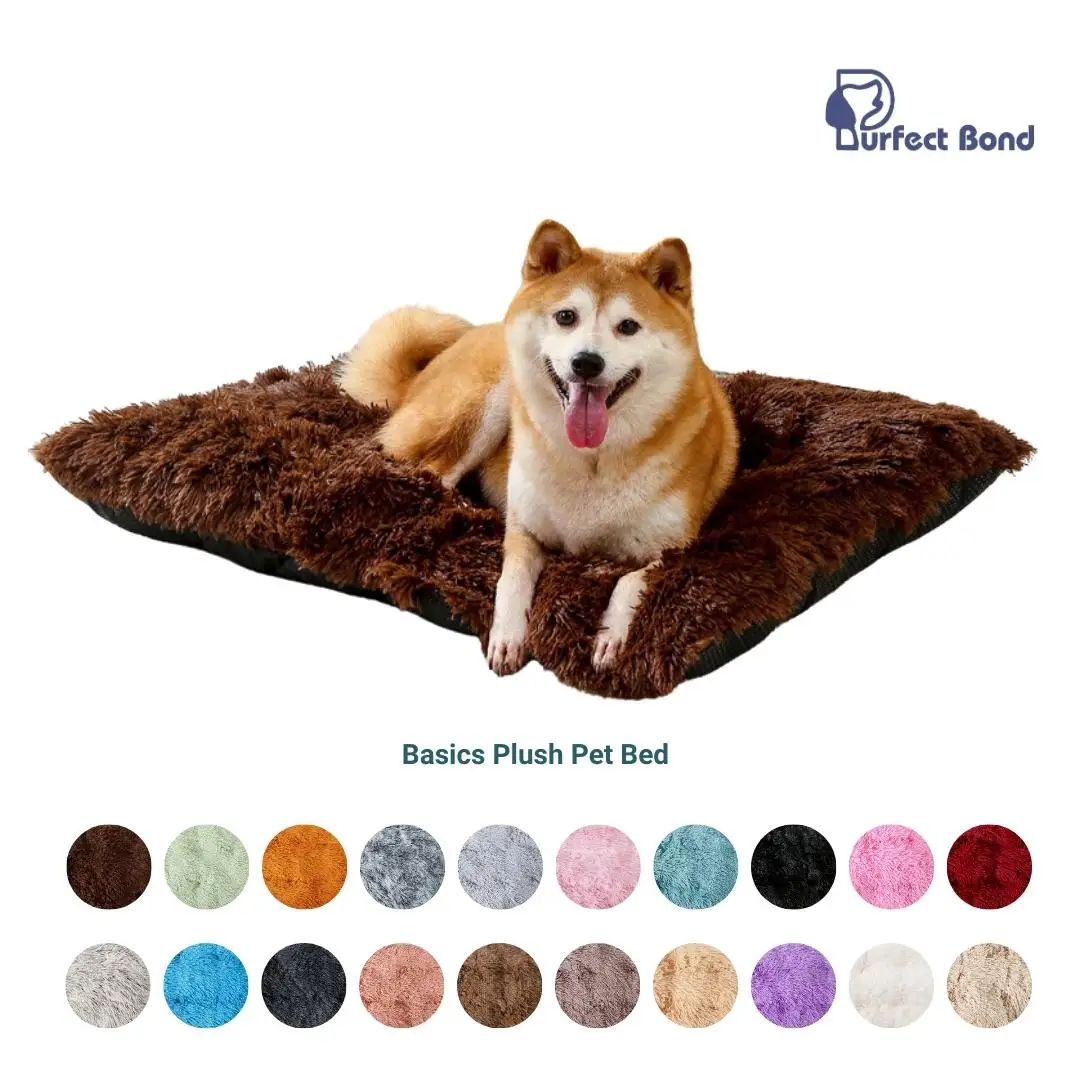 

Extra Large Dog Bed Crate Pad Plush Soft Dog Crate Bed Dogs and Cats Washable Anti-Slip Kennel Crate Mats for Sleeping