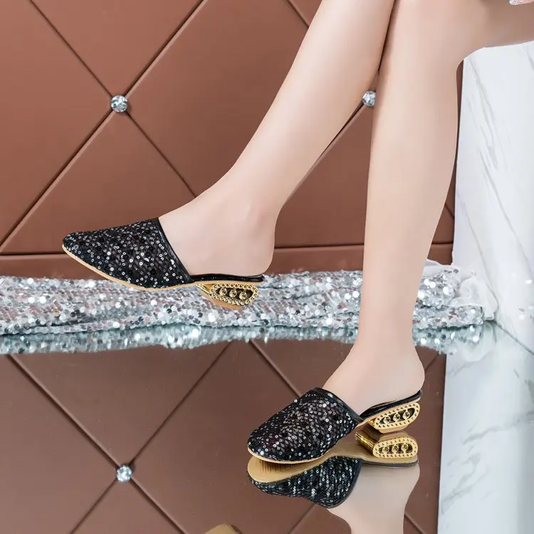 

Women Sandals 2022 New Fashion Thick Hollow Mesh Sandals Spring Summer Slippers Female Middle Slip Simple Slippers