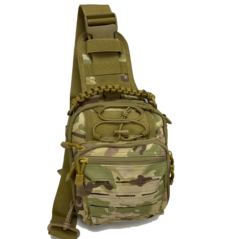 

Men Crossbody Bag Outdoor Hiking Camping Sport Shoulder Bag Tactical Molle Laser Punching Bag Multifunctional Check Bag