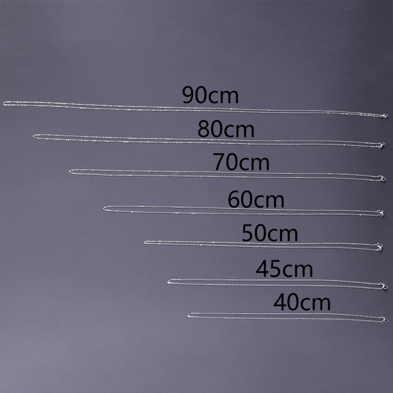 

1PC/Lot Stainless Steel Length 40-90cm Rope Chain For DIY Necklaces Men Women Jewelry Making Accessories Materials