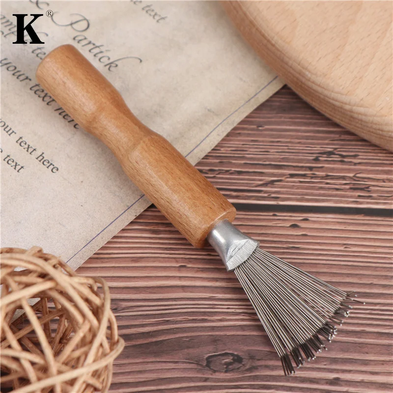 

1PCS Wooden Comb Cleaner Delicate Cleaning Removable Hair Brush Comb Cleaner Tool Handle Embeded Tool