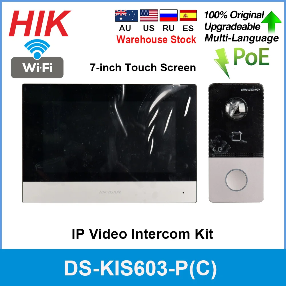IP-видеодомофон Hik vision, оригинальный телефон, домофон, дверная станция, Wi-Fi монитор