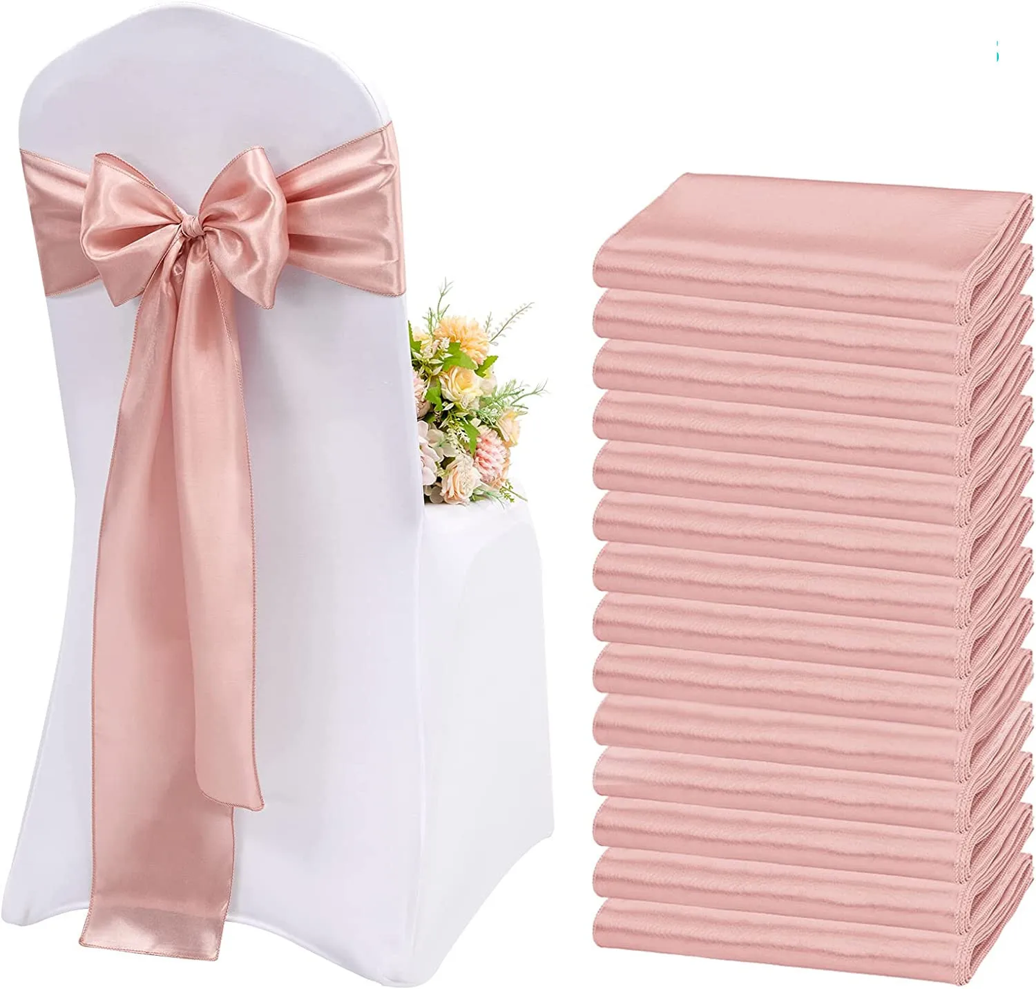 Sashes,17*275cm Silk Chair Ribbon Bows Chair Cover Chair Dec