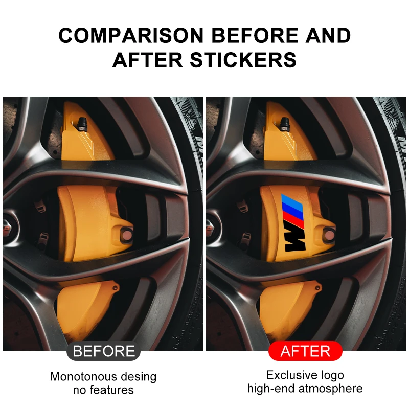 6 шт. автомобильная наклейка на тормозной суппорт аксессуары внешняя декор для BMW