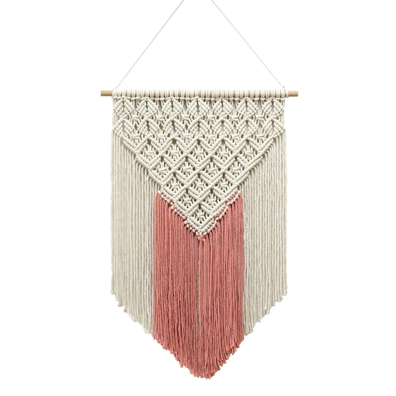 

Macrame Wall Hanging Art Woven Boho Chic Home Decor, Geometric Beautiful Wall Art For Apartment, Dorm Room Decoration