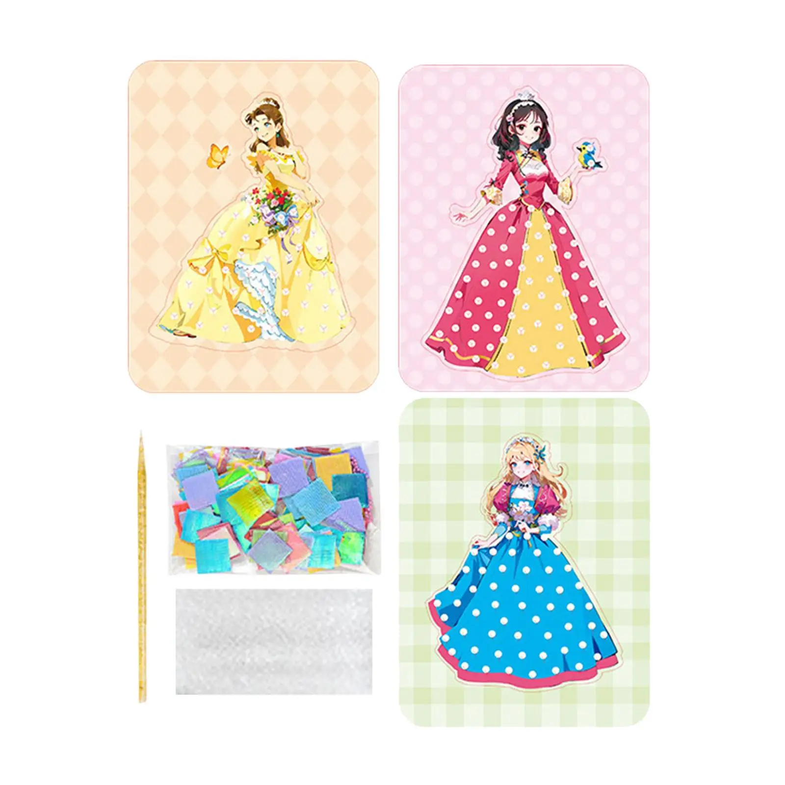 

Princess Dress up Activity Book Princess Dress Pasted Painting DIY Poking Drawing Boards for Toddlers Girls Kids Children