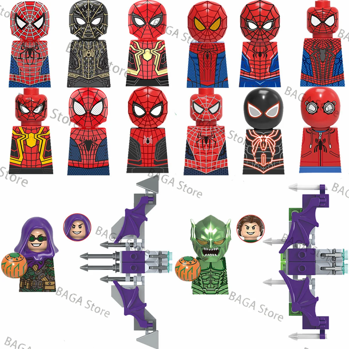 

KT1055 Disney anime brick No Way Home Doctor Strange Green Goblin Captain America Doctor Octopus Vulture mini action toy figures