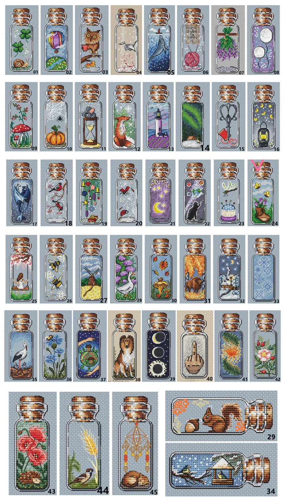 

Cross stitch set, living room, kitchen, refrigerator, Christmas tree, snowman cartoon, student's handicraft class gift Bottle