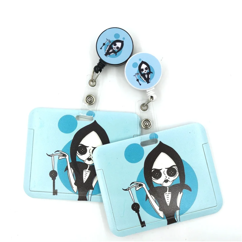 

Coraline Horror Movie Credit Card Holder Lanyard Women Men Kid Student Retractable Badge ID Name Bus Clips Card Badge Holder