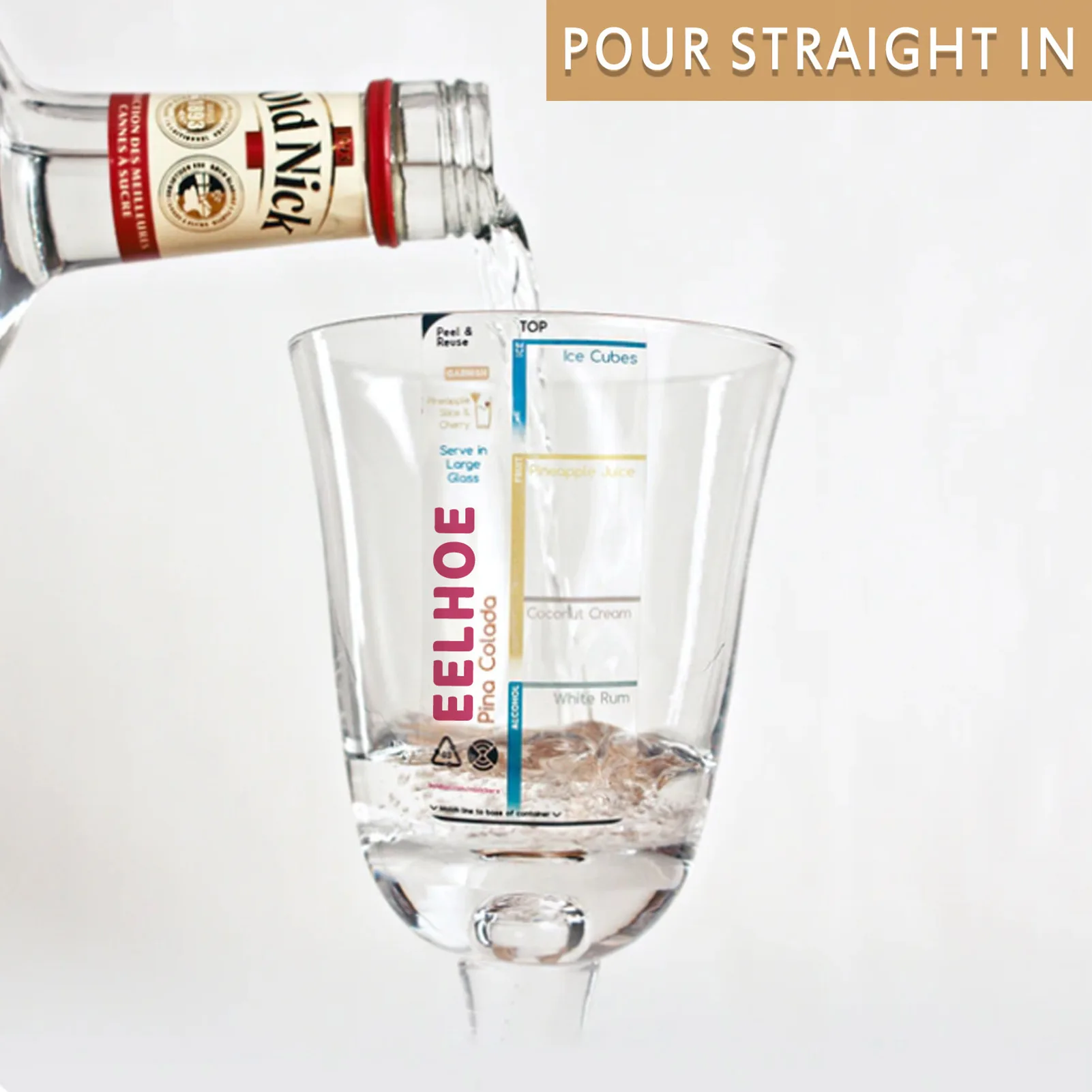 

Drink Recipe CardsCocktail Recipes Bar 7pcs Reusable Cocktail Recipe Stickers Proportion Of Beverage Scale Stickers Universal