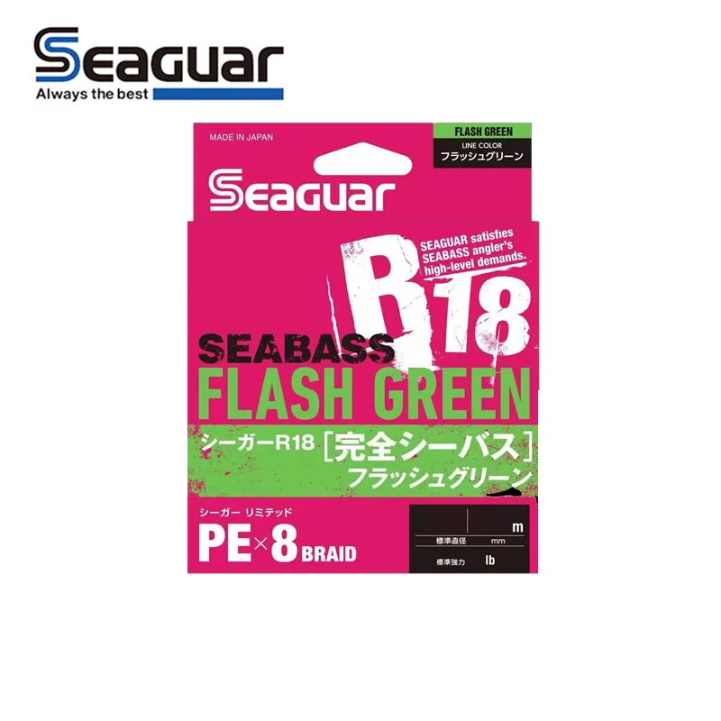 

Original Seaguar R18 Seabass X8 Braid PE Line 8 Strands Braided Fishing Line 11LB-42LB 150m 200m Made In Japan