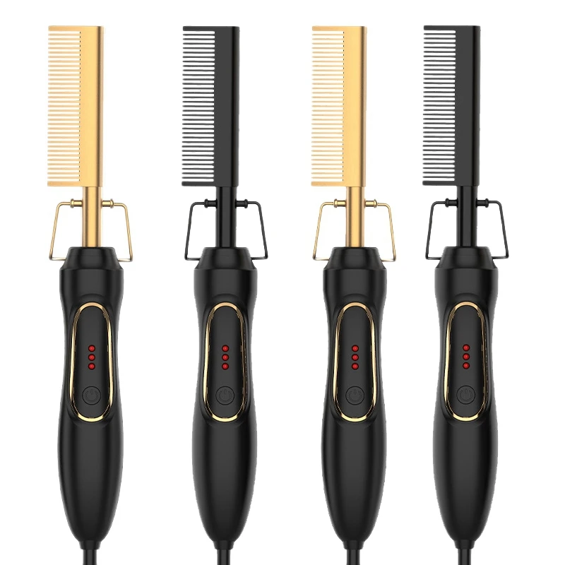 

Hot Comb Hair Straightener Flat Irons Straightening Brush Heating Comb Hair Curler Comb Beard Straightener