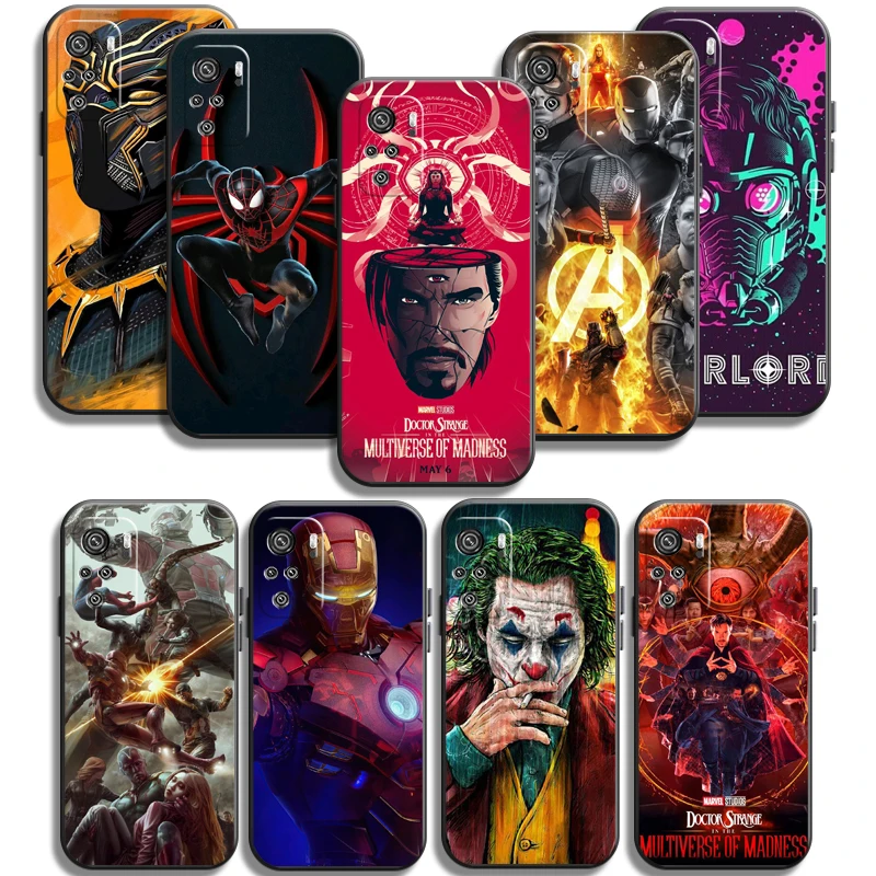 

Marvel Avengers Phone Cases For Xiaomi Redmi Note 10 10S 10 Pro POCO F3 GT X3 GT M3 Pro X3 NFC Coque Soft TPU