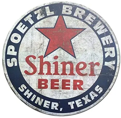 

Tin Signs Vintage Funny, Beer Shiner Texas Vintage Style Round Tin Sign Metal Sign Metal Decor Wall Sign 12X12 INCH