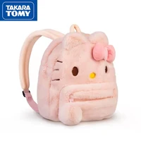 takara tomy cute cartoon hello kitty plush toy childrens backpack simple doll girl creative birthday gift
